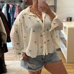 Chemise Palmier beige