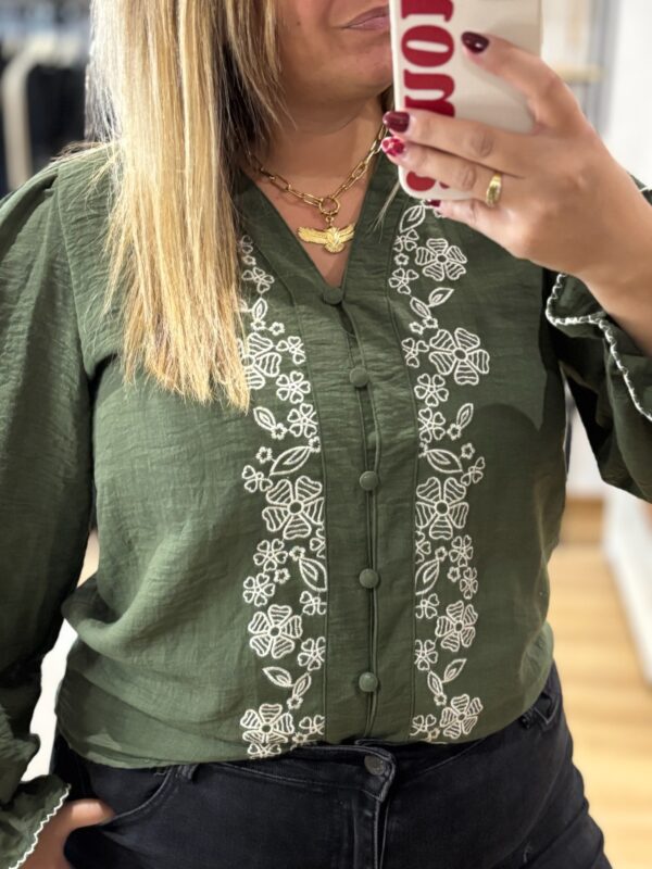 Blouse Lauren kaki – Image 4