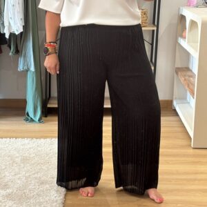 Pantalon plissé Noir