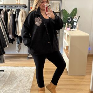 Veste moumoute Lola Noir