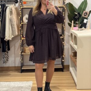 Robe Pois chocolate Curvy