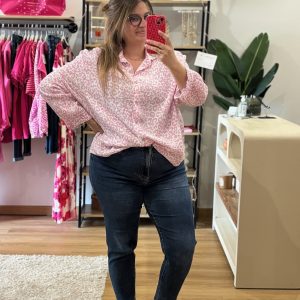 Chemise Leopard rose