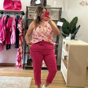 Pantalon Sophia Fuchsia curvy
