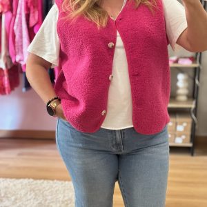 Gilet sans manches Mina Fuchsia Curvy