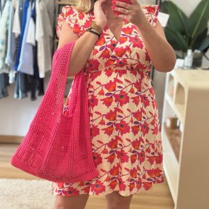 Sac Cass crochet fuchsia