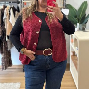 Gilet sans manches Mina Bordeaux Curvy