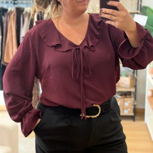 Blouse Lilou Bordeaux curvy