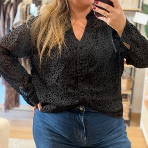 Chemisier Tiago Noir curvy